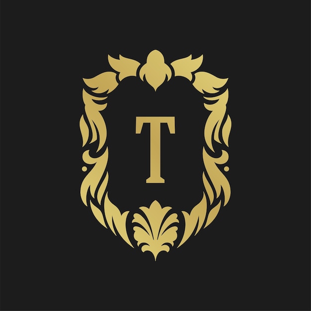Objeto de vector de plantilla de logotipo de monograma de lujo para logotipo