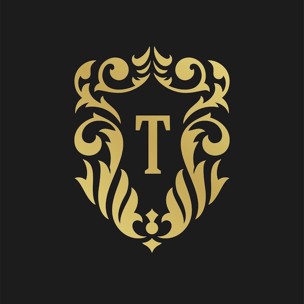 Objeto de vector de plantilla de logotipo de monograma de lujo para logotipo