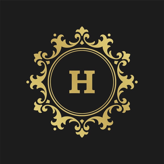 Objeto de vector de plantilla de logotipo de monograma de lujo para logotipo