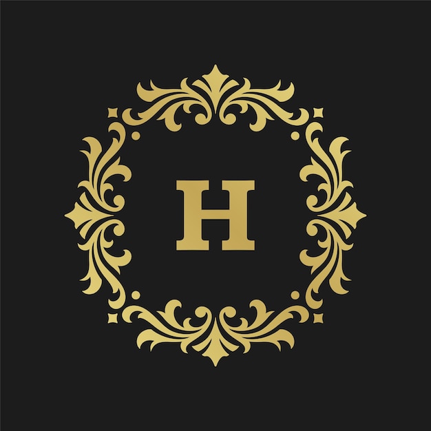 Objeto de vector de plantilla de logotipo de monograma de lujo para logotipo