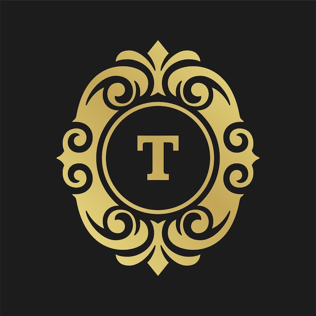 Objeto de vector de plantilla de logotipo de monograma de lujo para logotipo