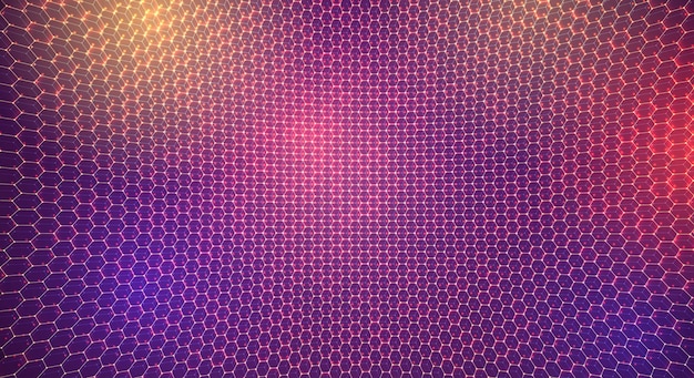 Objeto vectorial 3d de una cuadrícula hexagonal con diseño elegante de puntos