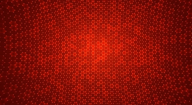 Objeto vectorial 3d de una cuadrícula hexagonal con diseño elegante de puntos