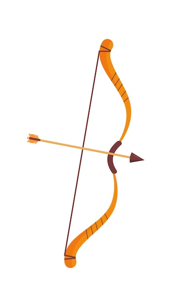 Objeto vectorial de color semiplano de arco y flechas