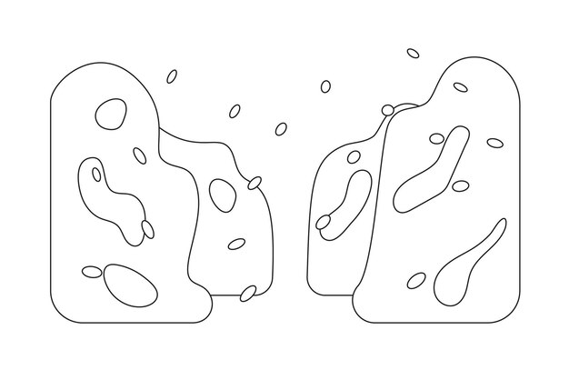 Objeto vectorial plano monocromo de ventisca Gran ventisquero Paredes altas de nieve Icono de línea delgada en blanco y negro editable Ilustración de clip art de dibujos animados simple para diseño gráfico web