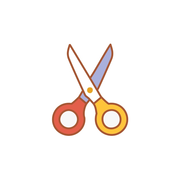 Objeto vectorial simple de píxeles de tijeras