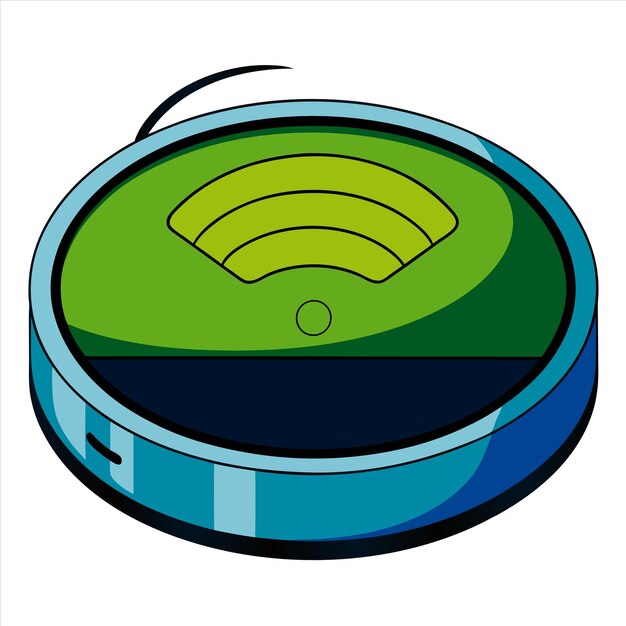 un objeto verde y azul con un botón verde que dice quot un botón quot
