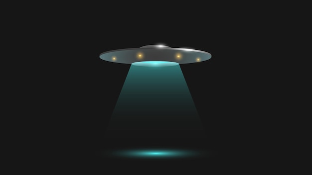 Un objeto volador no identificado en forma de platillo volador Abducido por extraterrestres