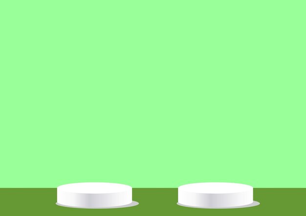 objetos blancos sobre un fondo verde con un fondo verde