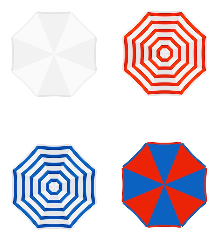 Vector objetos de ocio de verano de playa y mar ilustración vectorial de existencias