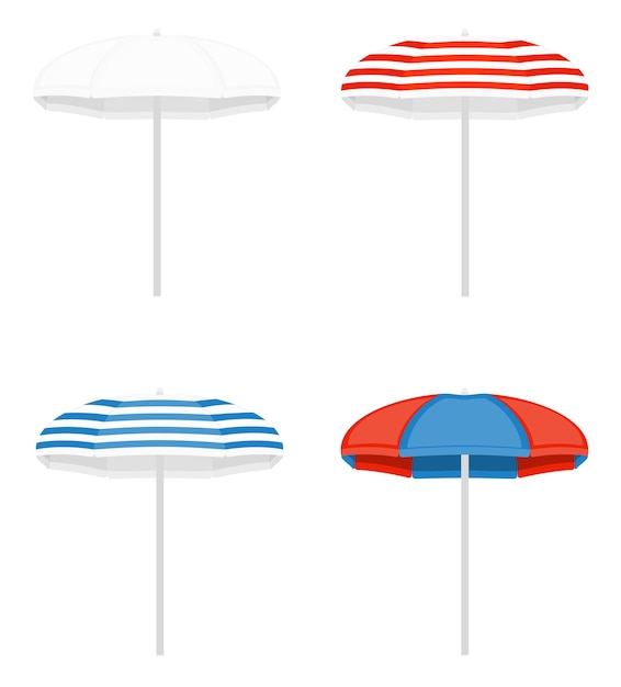 Objetos de ocio de verano de playa y mar Ilustración vectorial de existencias