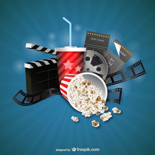 Vector objetos de películas y cine