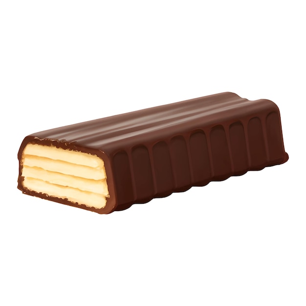 Oblea con glaseado de chocolate Ilustración de pintura dibujada a mano detallada aislada