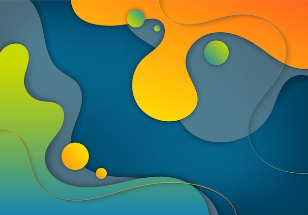Obra de arte decorativa de forma libre de degradado abstracto Fondo decorativo artowrk de estilo orgánico