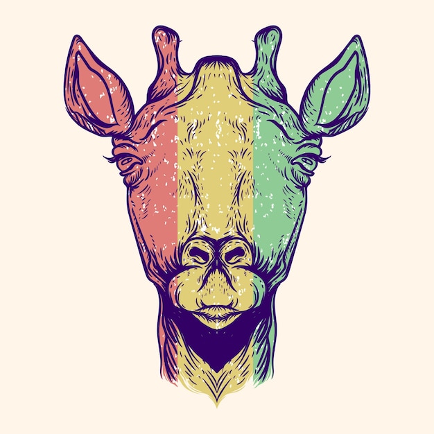obra de arte de giaffe rtro