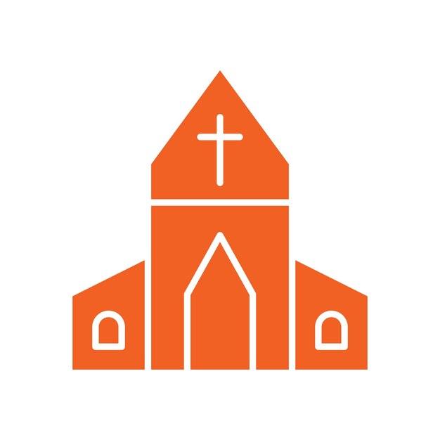 Obra de arte de moda de la iglesia impresionante ilustración vectorial abstracta colorido diseño valioso
