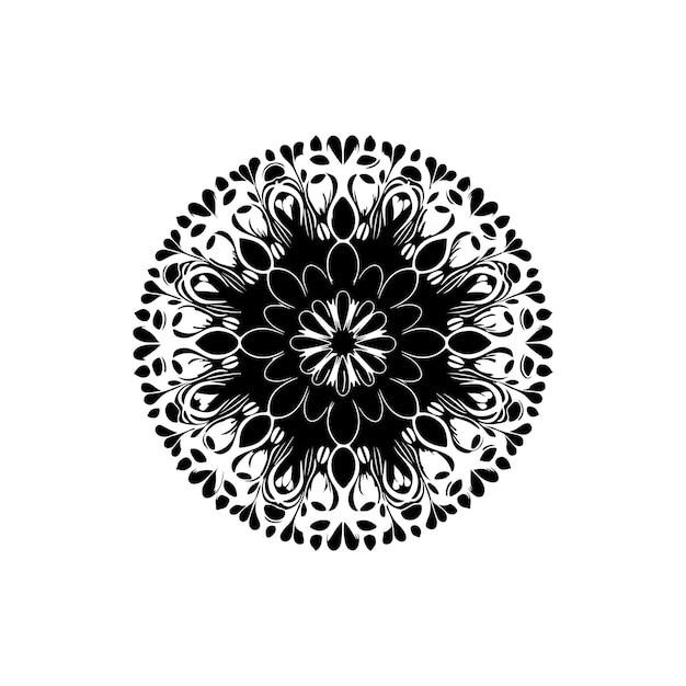 Obra artística de la plantilla de diseño vectorial de Rose Silhouette