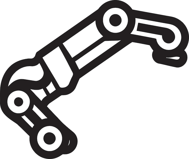 Obra artística vectorial detallada con un brazo robótico con énfasis en la eficiencia mecánica y la tecnología