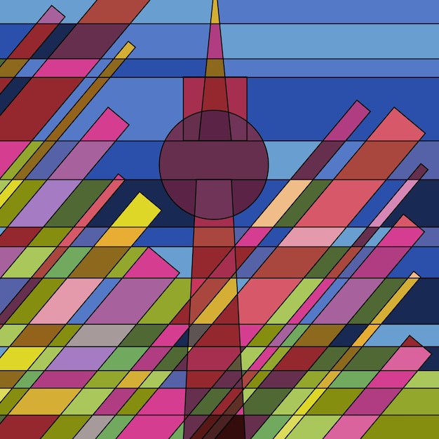 Vector obra geométrica abstracta alexander platz berlín