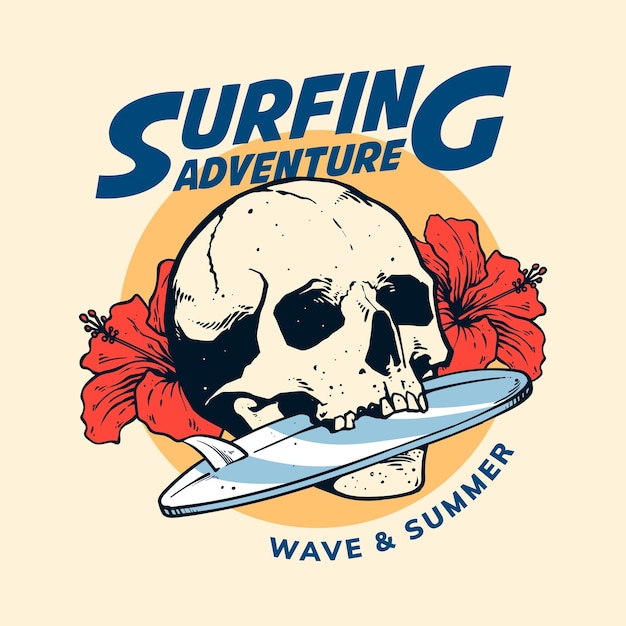 obras de arte de surf para el diseño de camisetas