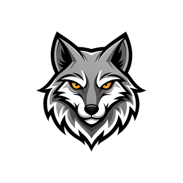 Obras de arte vectorial de cabezas de lobos modernos