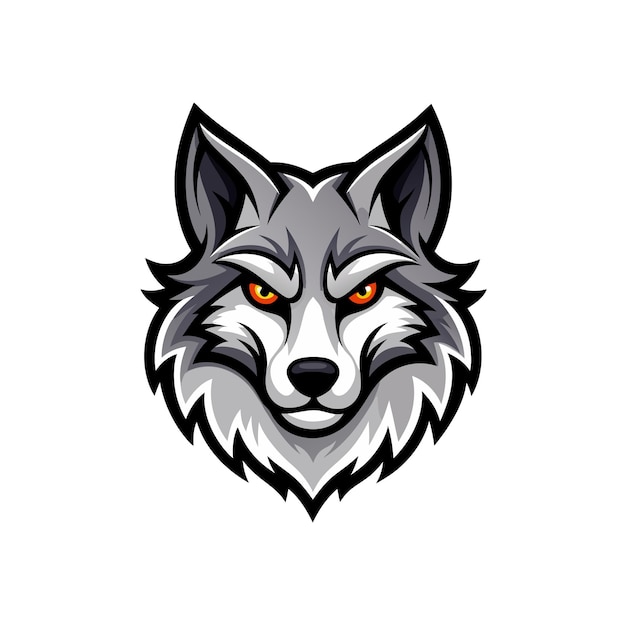 Obras de arte vectorial de cabezas de lobos modernos