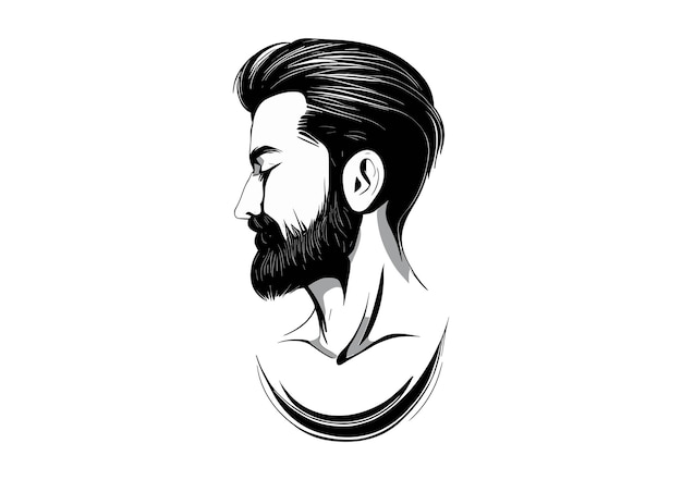 Obras maestras del logotipo de vector beard symphony