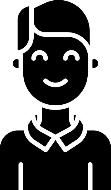 observación de la ilustración vectorial de glifos sólidos