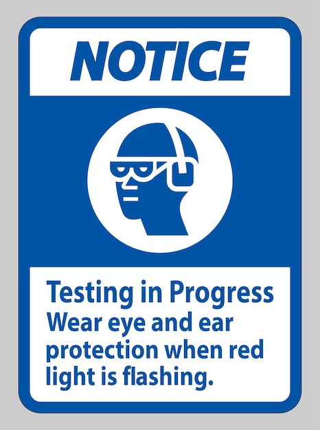 Observe las pruebas de señales en curso Use protección para los ojos y los oídos cuando la luz roja parpadea