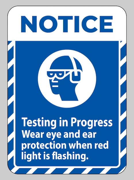 Observe las pruebas de señales en curso Use protección para los ojos y los oídos cuando la luz roja parpadea