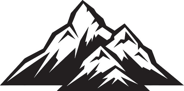 Obsidian Ridge Vector ArtMidnight Mountain Vectorscape (Paisaje vectorial de la montaña de la medianoche)