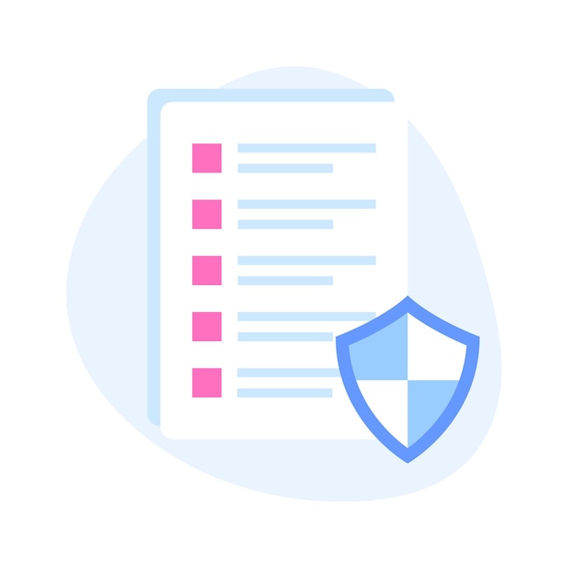 Obtener este hermoso icono de seguridad de archivo vector de protección de documentos