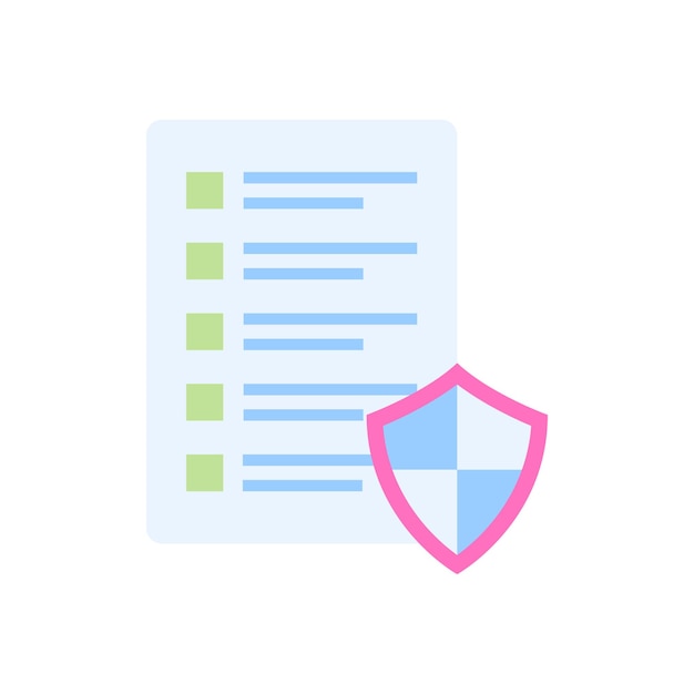 Obtener este hermoso icono de seguridad de archivo vector de protección de documentos