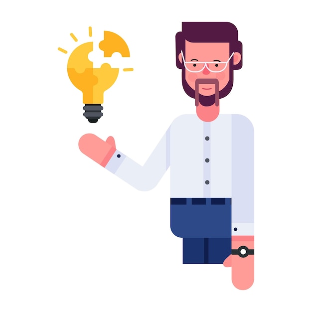 Obtener icono plano de desarrollador creativo