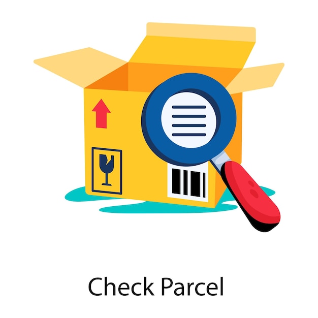 Vector obtener un icono plano de paquete de chequeo