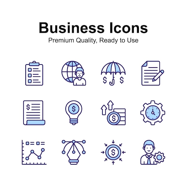 Obtener este increíble conjunto de iconos de negocios y finanzas editable vectores