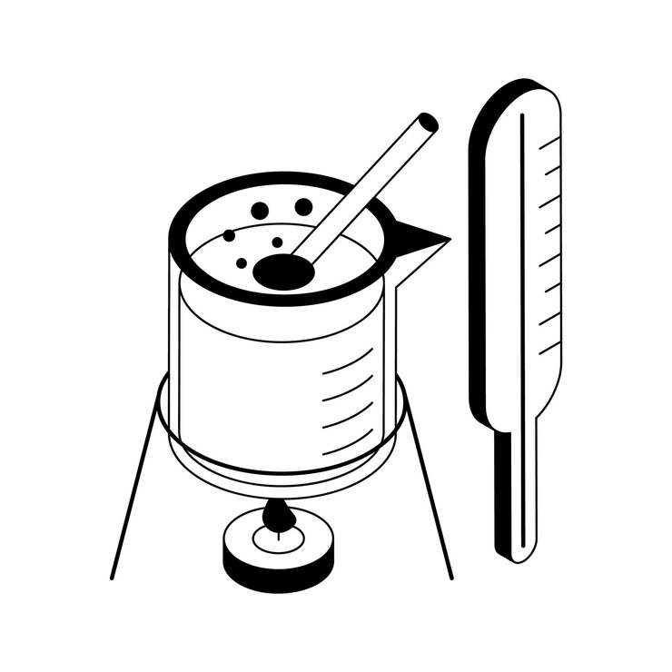 Vector obtener este increíble icono isométrico de los aparatos de calefacción de laboratorio