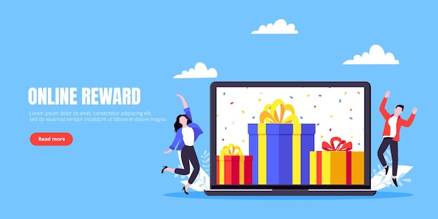 Obtener recompensas en línea y regalos ganar puntos de programa de lealtad