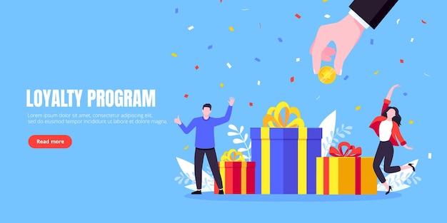Obtener recompensas en línea y regalos ganar puntos de programa de lealtad