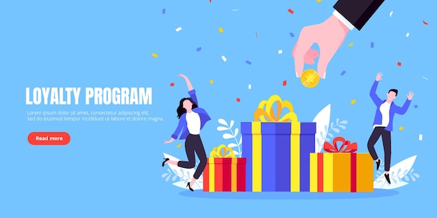Obtener recompensas en línea y regalos ganar puntos de programa de lealtad