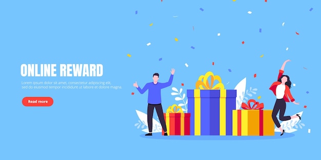 Obtener recompensas en línea y regalos ganar puntos de programa de lealtad