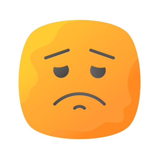Obtener sus manos en el icono de emoji triste perfectamente diseñado vector personalizable