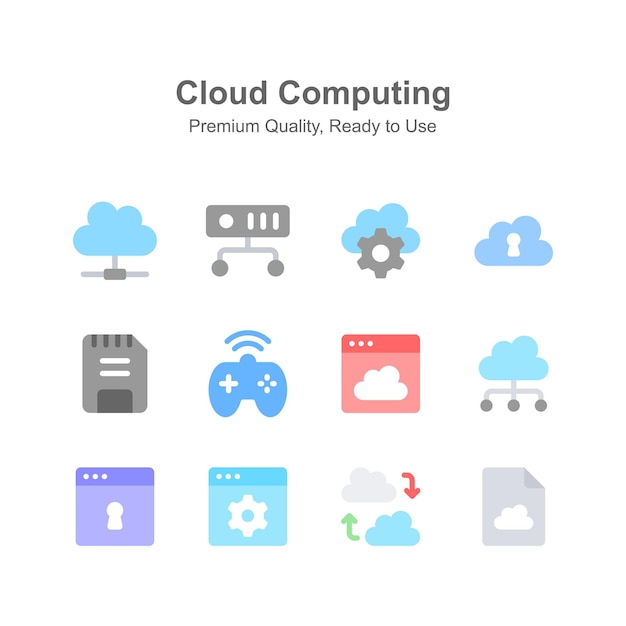 Obtenga este increíble icono de la computación en la nube vector de calidad premium