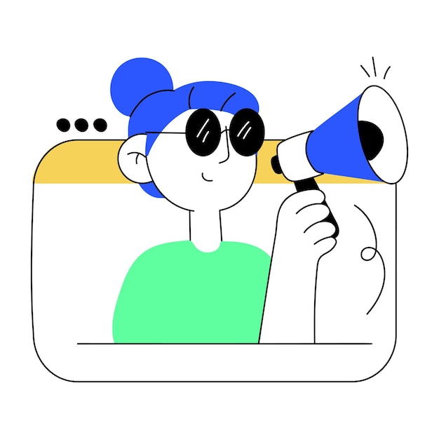 Obtenga una mini ilustración dibujada a mano de la comercialización del sitio web