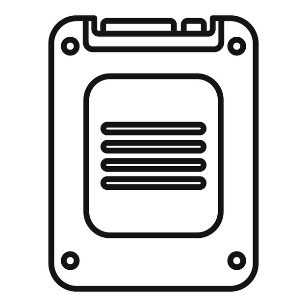 El obturador de almacenamiento es el icono del contorno del vector MB archivo tb