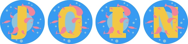 Ocean Fish Circle Venta Especial Icono Estilo Vector