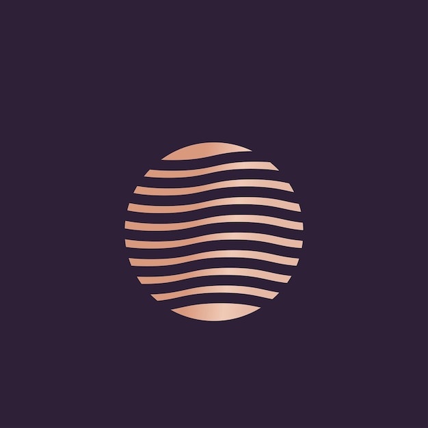 Ocean Wave Logo Template Vector Ocean diseño de logotipo simple y moderno
