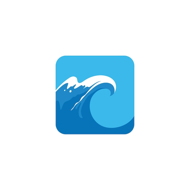 Ocean wave logo template vector ocean diseño de logotipo simple y moderno