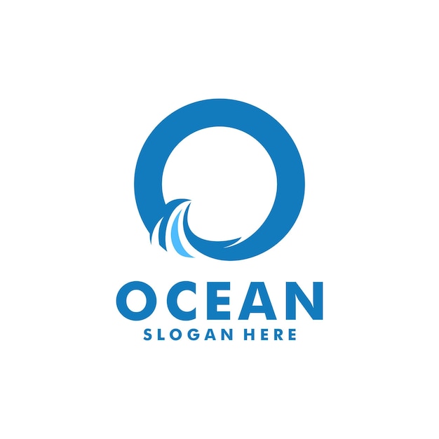 Vector ocean wave logo vector mar olas logo olas logo vector plantilla