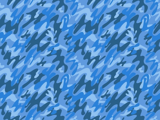 Océano azul Patrón de camuflaje sin costura Camuflaje moderno Textura militar